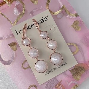 Francesca’s Cubic Zirconia Drop Earrings ***NWT***